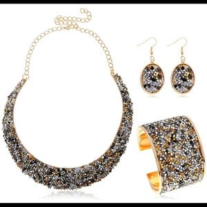 Crystal Horseshoe Pendant Necklace